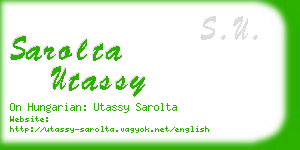 sarolta utassy business card